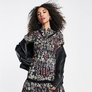 Topshop NWT Lace Floral Occasion Midi Gown